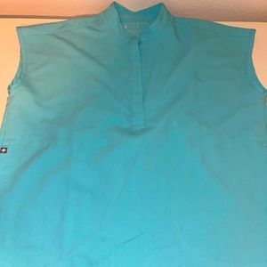 Mint green figs Scrub top